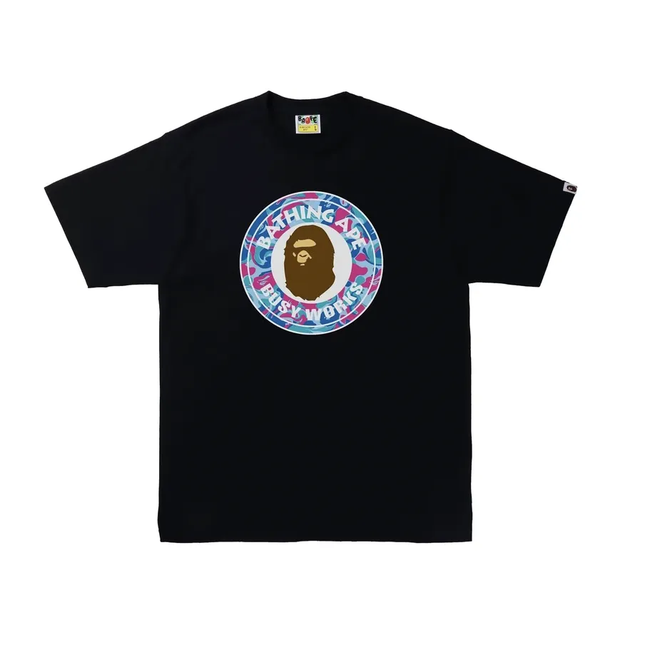 BAPE Marble Camo Busy Works Tee - Black