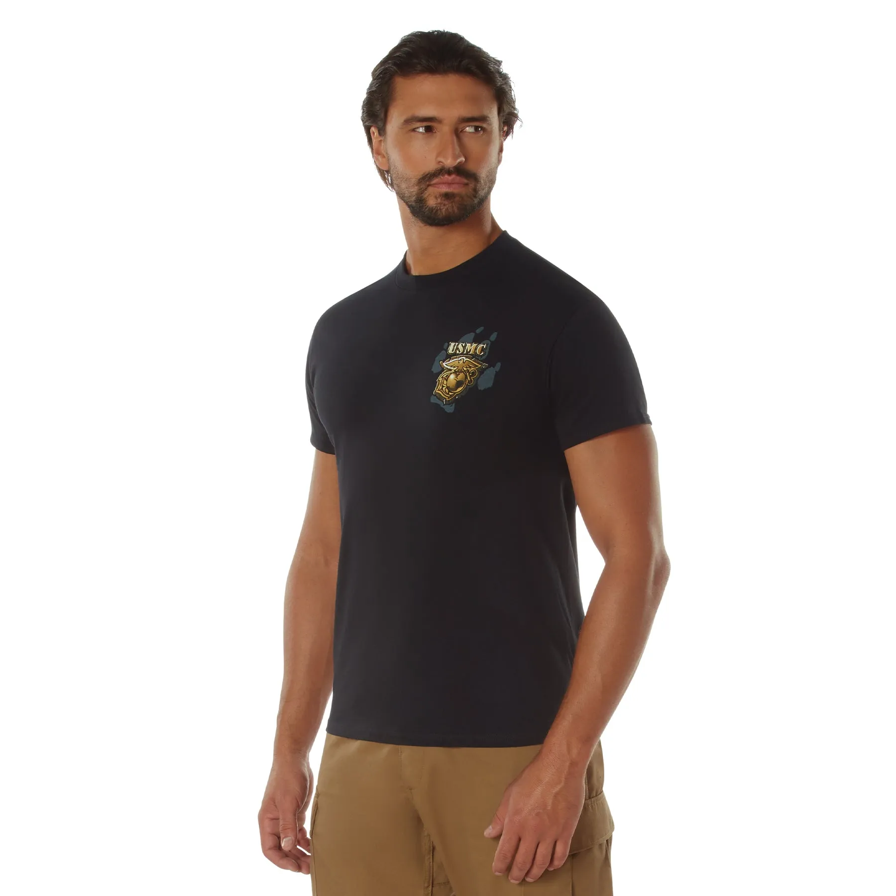 [Black Ink™] Military Marines Bulldog Graphic T-Shirts