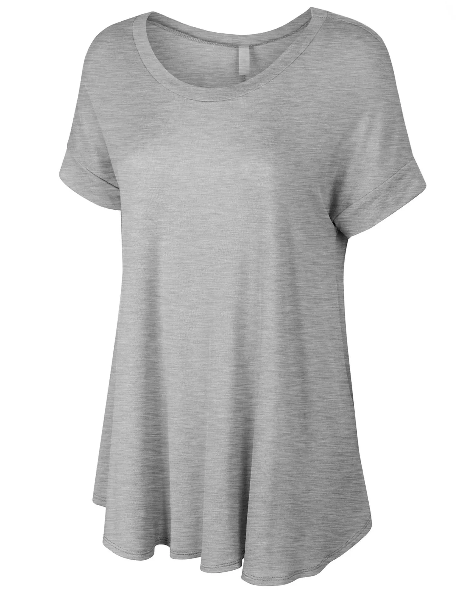 Boat Neck Short Sleeve Flowy Top T-shirts