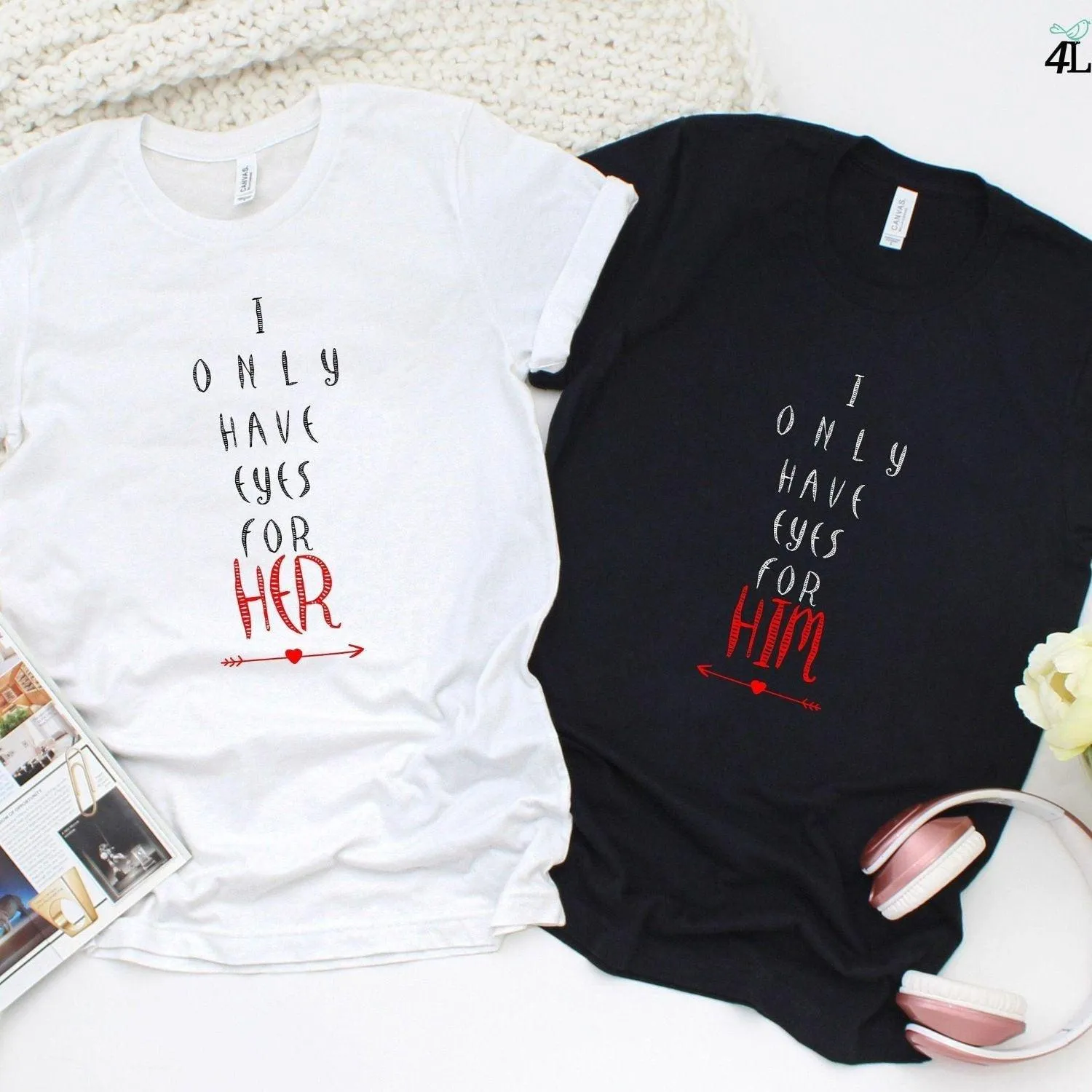 Couples' Matching Outfits - Exclusive "I Only Have Eyes for Her/Him" Gift Set