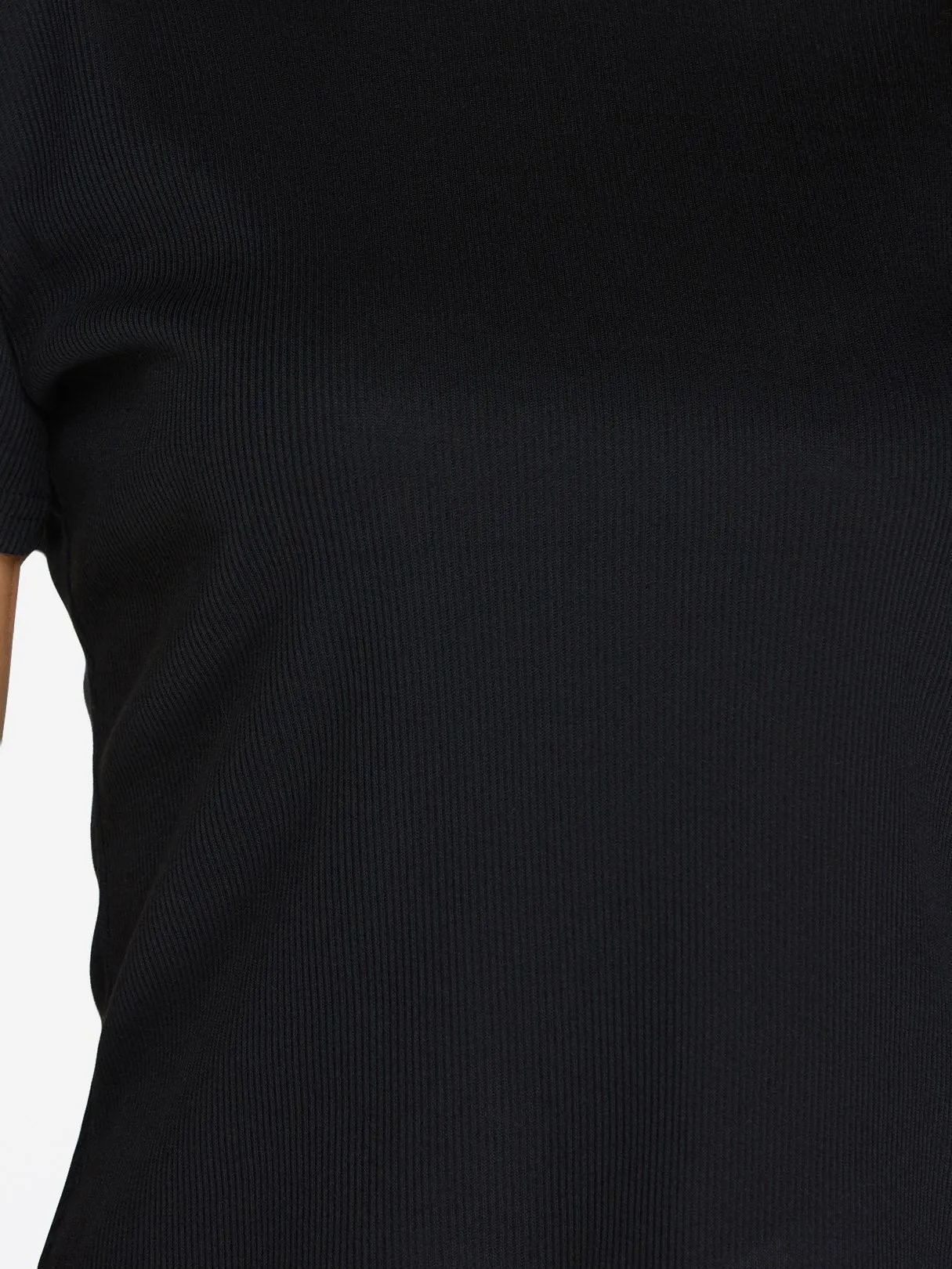 Custom Plain Cut Out Short Sleeve Black T-Shirts
