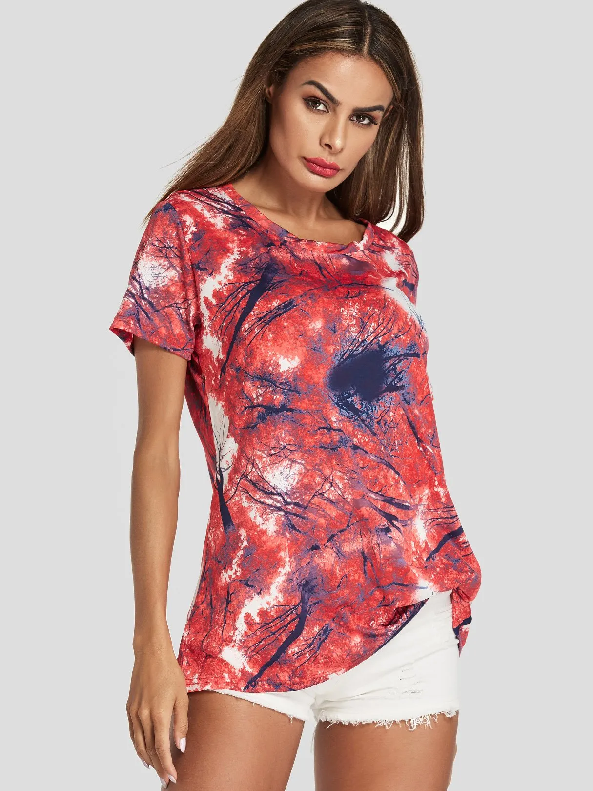 Custom Round Neck Printed Short Sleeve T-Shirts