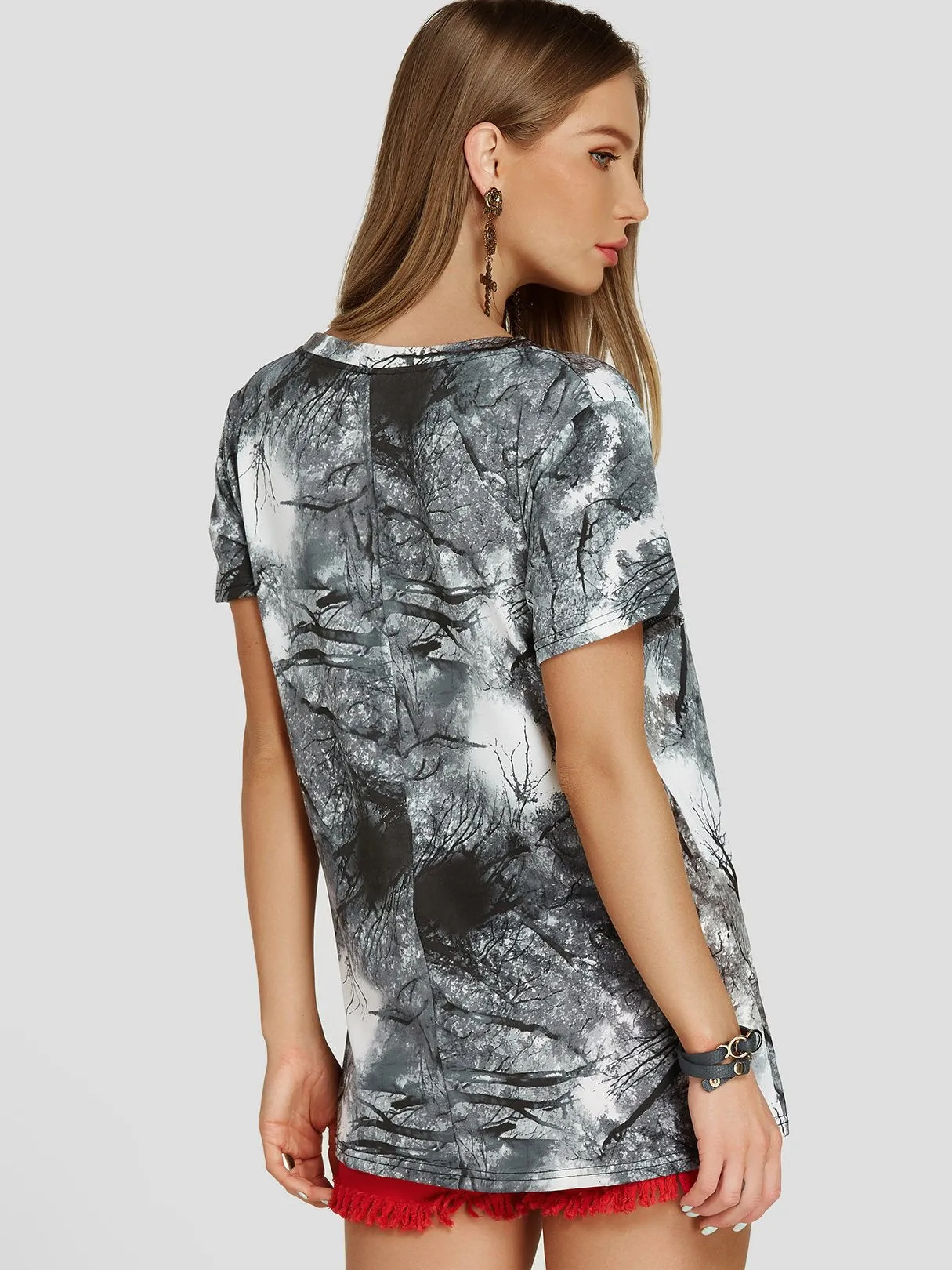 Custom Round Neck Printed Short Sleeve T-Shirts