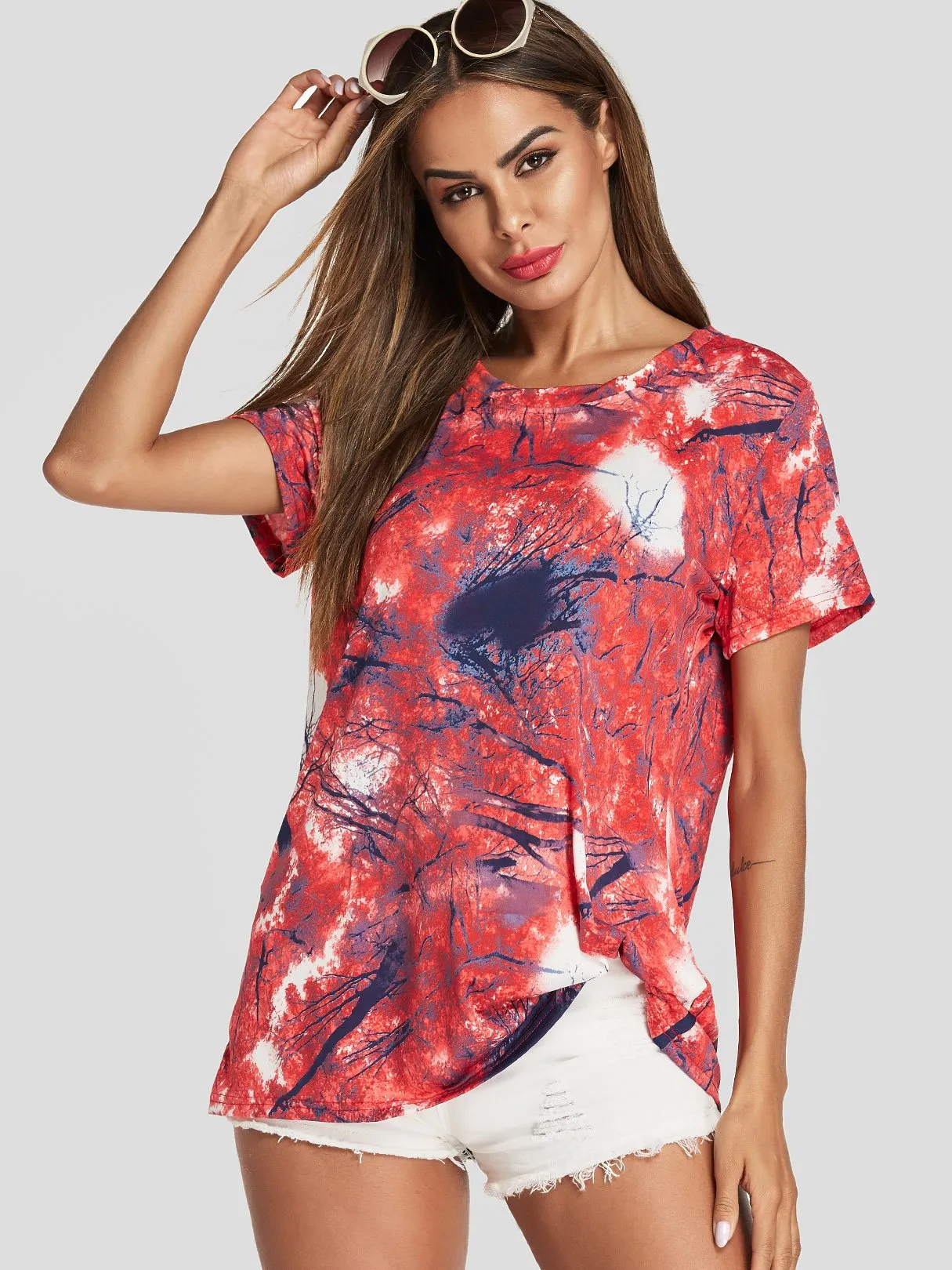 Custom Round Neck Printed Short Sleeve T-Shirts