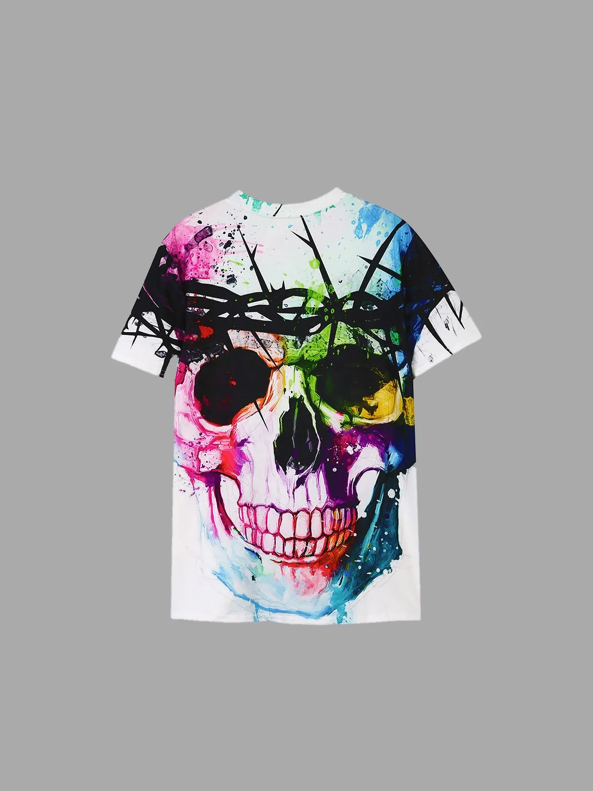 Custom Round Neck Skull Pattern Design T-shirts