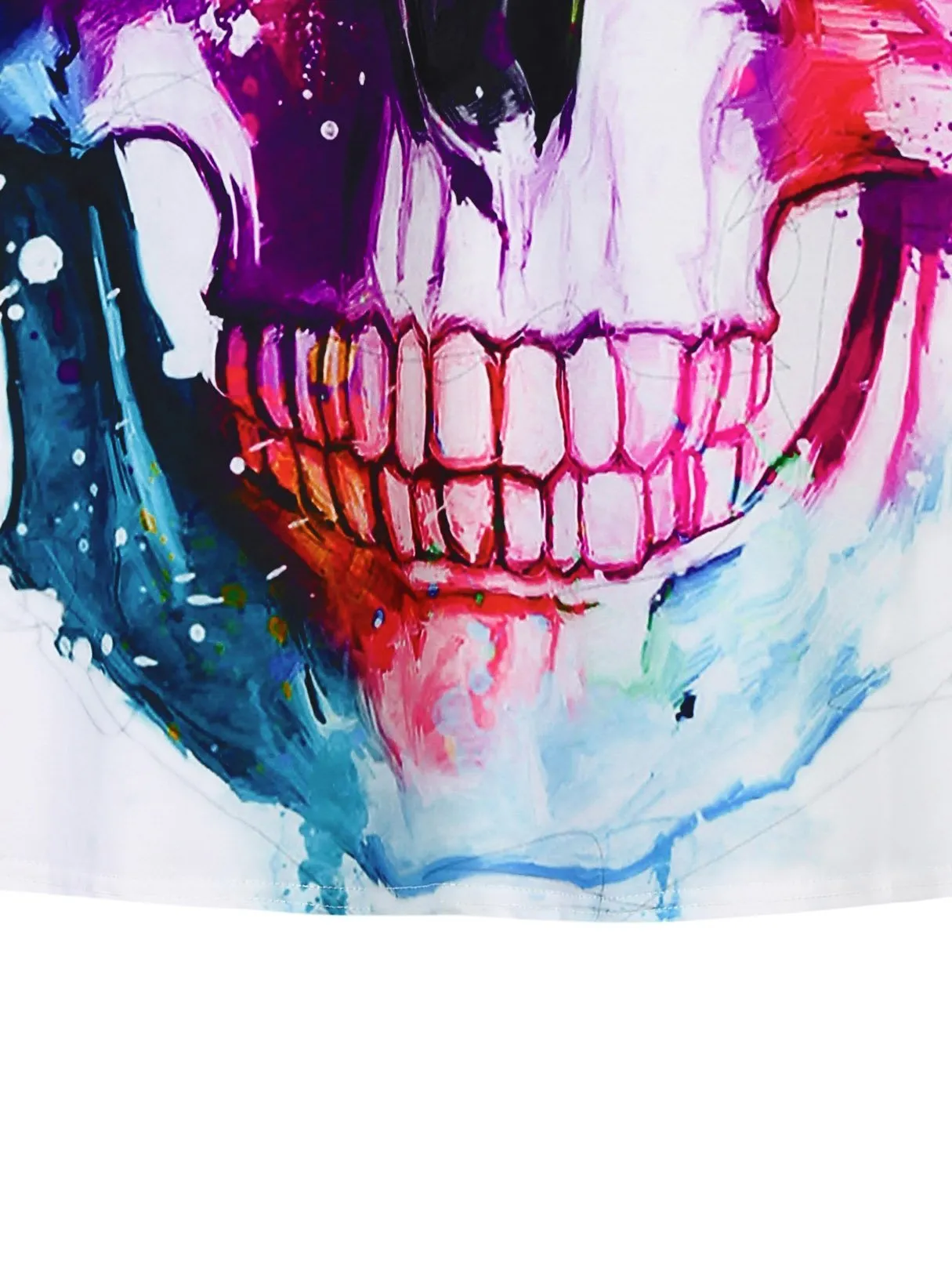 Custom Round Neck Skull Pattern Design T-shirts