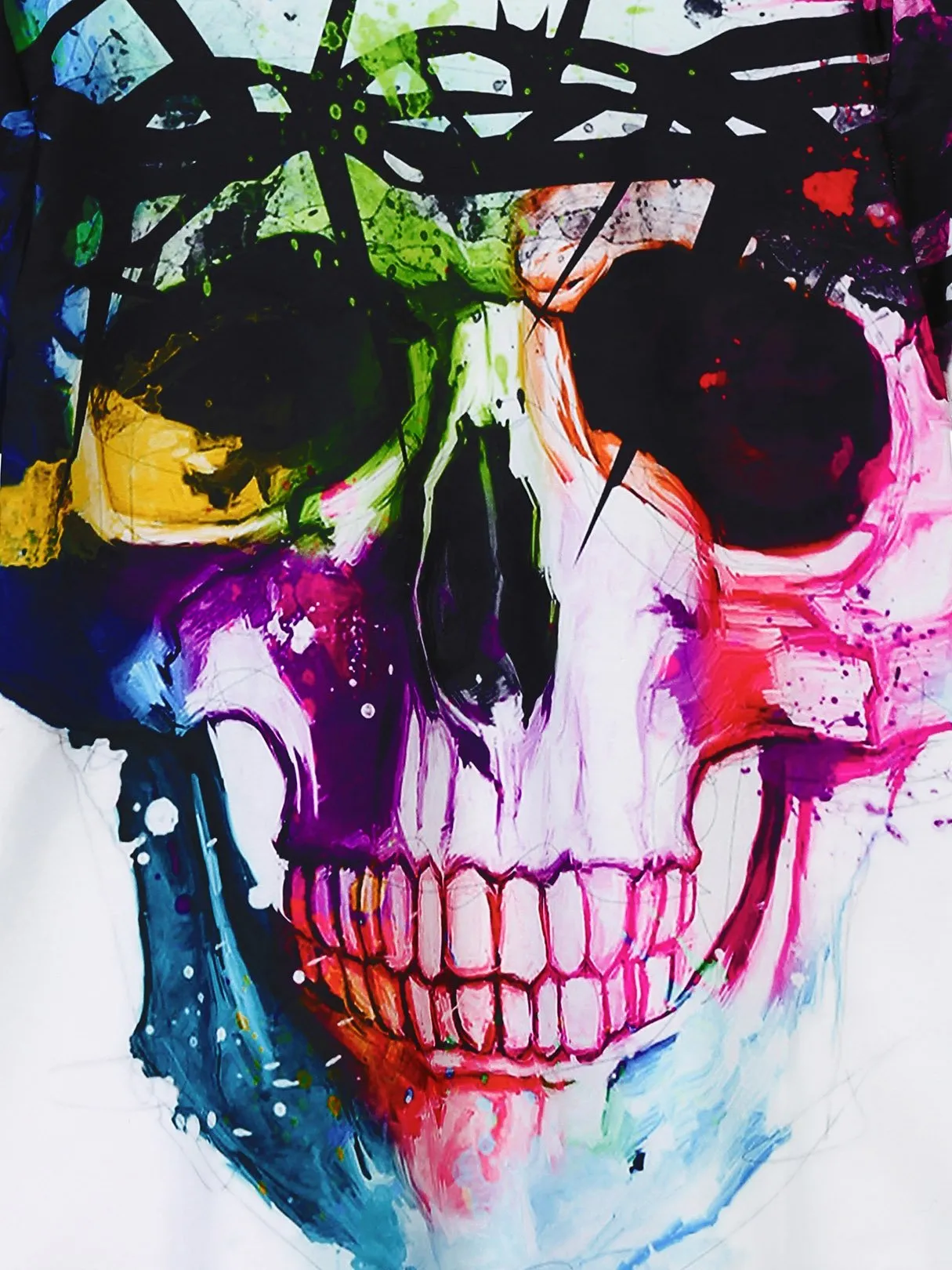 Custom Round Neck Skull Pattern Design T-shirts