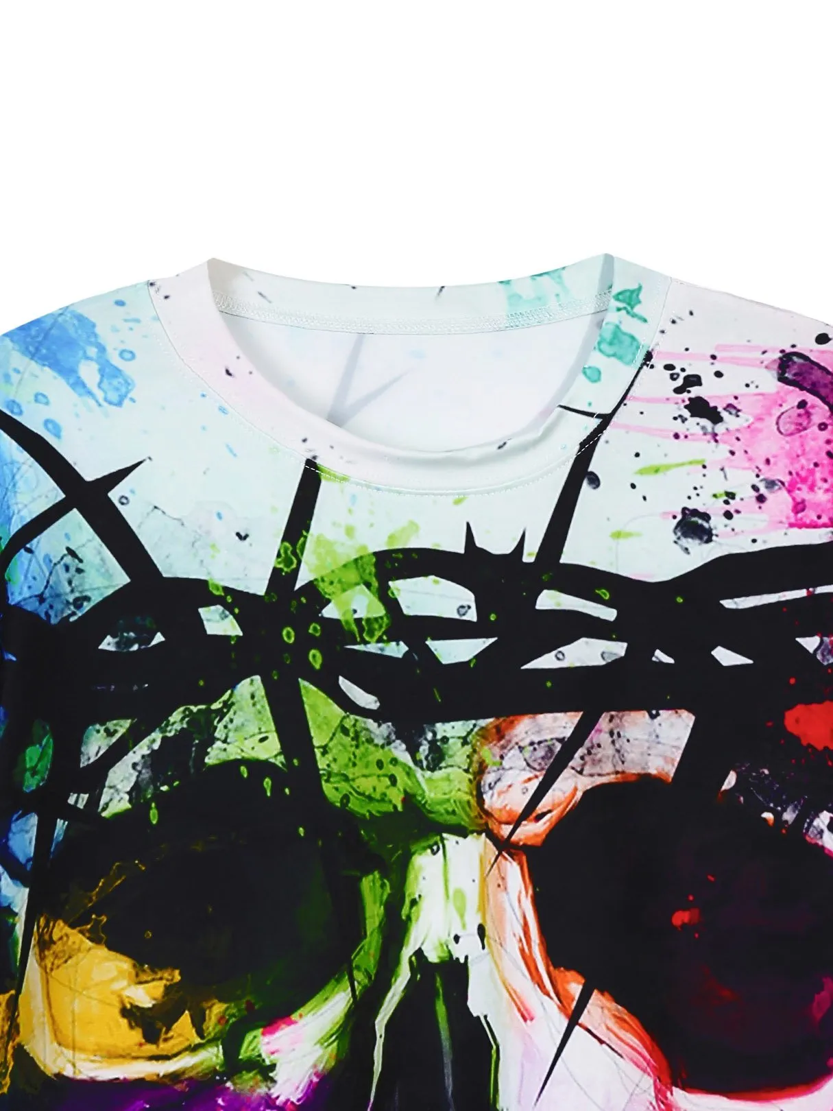 Custom Round Neck Skull Pattern Design T-shirts