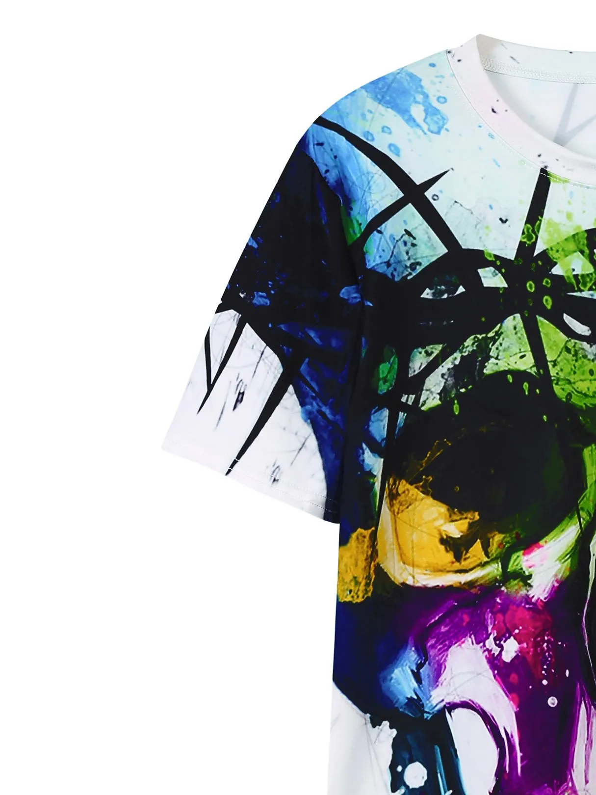 Custom Round Neck Skull Pattern Design T-shirts