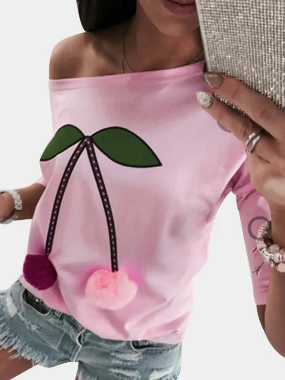 Custom Scoop Neck Printed 3/4 Sleeve Pink T-Shirts