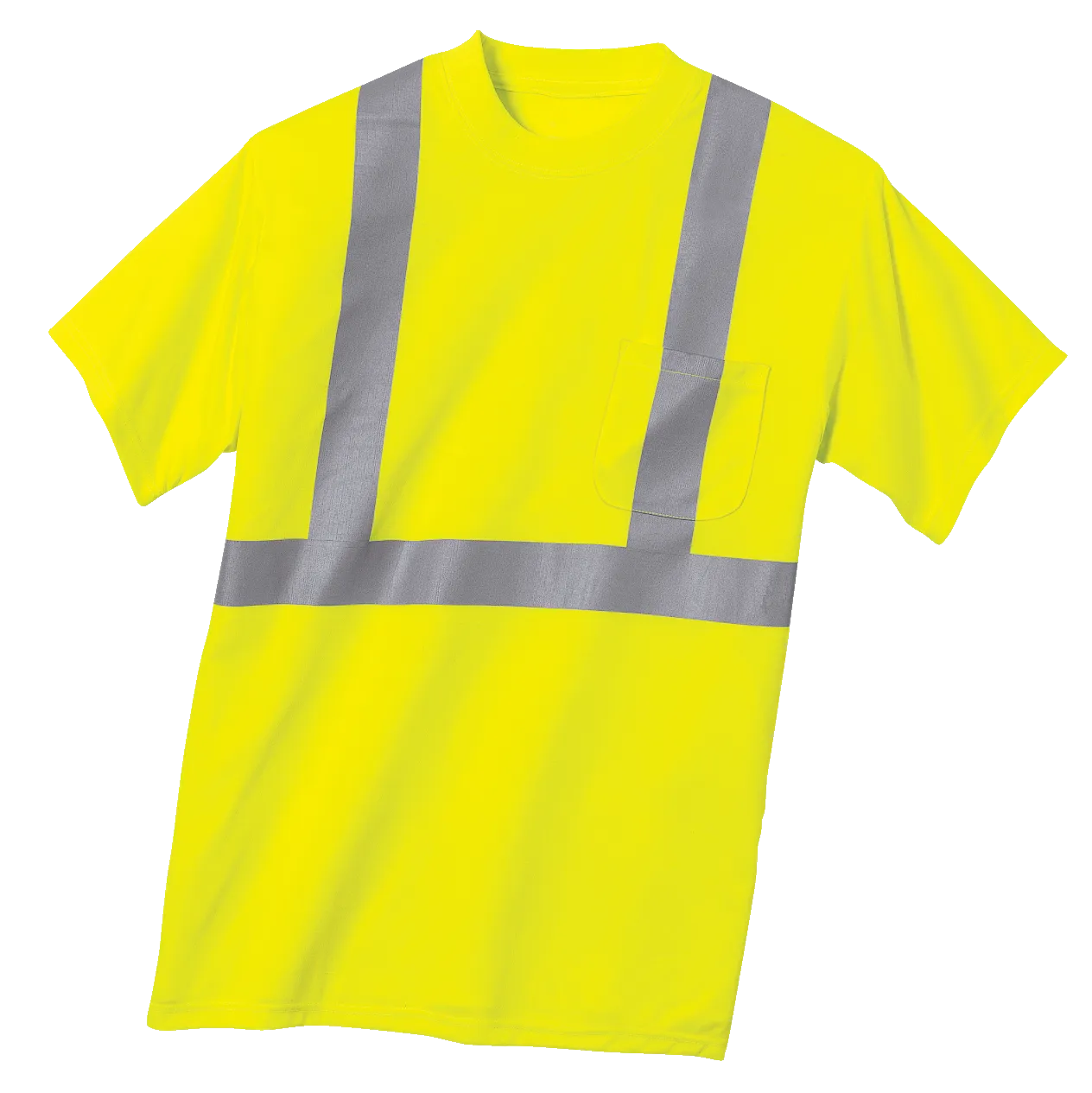 D1513 Mens Short Sleeve Reflective Pocket Tee
