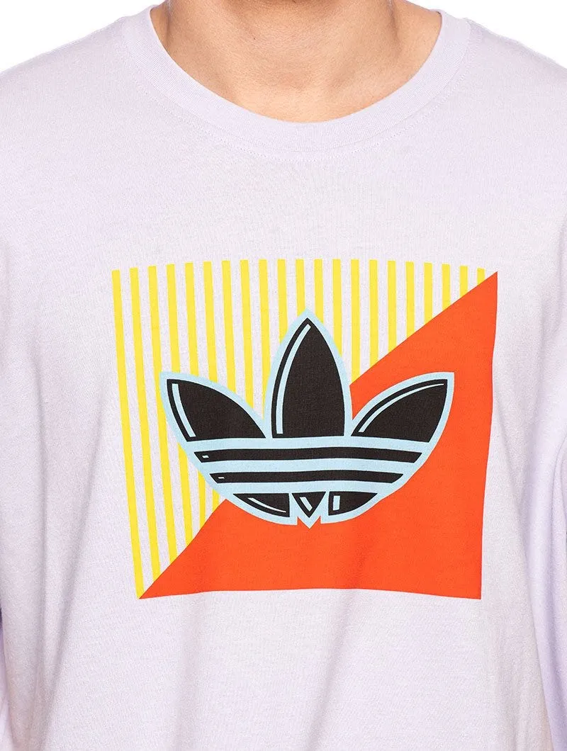 DIAGONAL LOGO T-SHIRT IN PURPLE