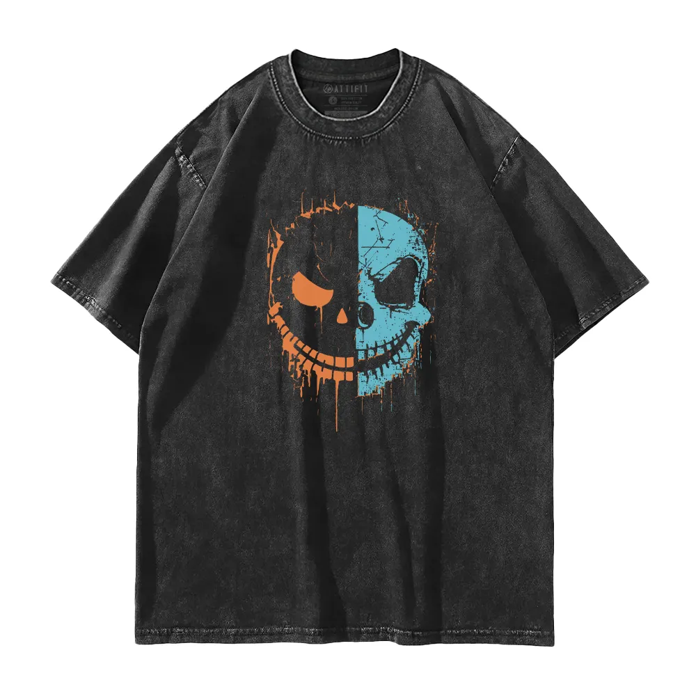 Dual Color Grimace Washed T-Shirt