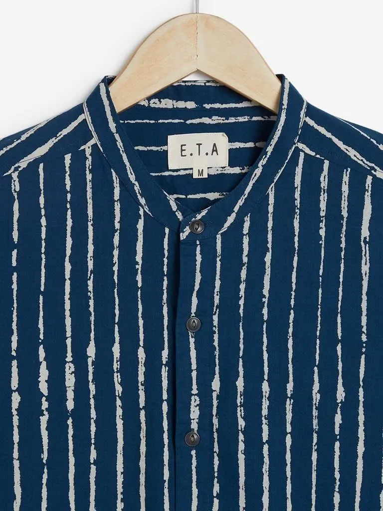 ETA Indigo Striped Resort Fit Shirt