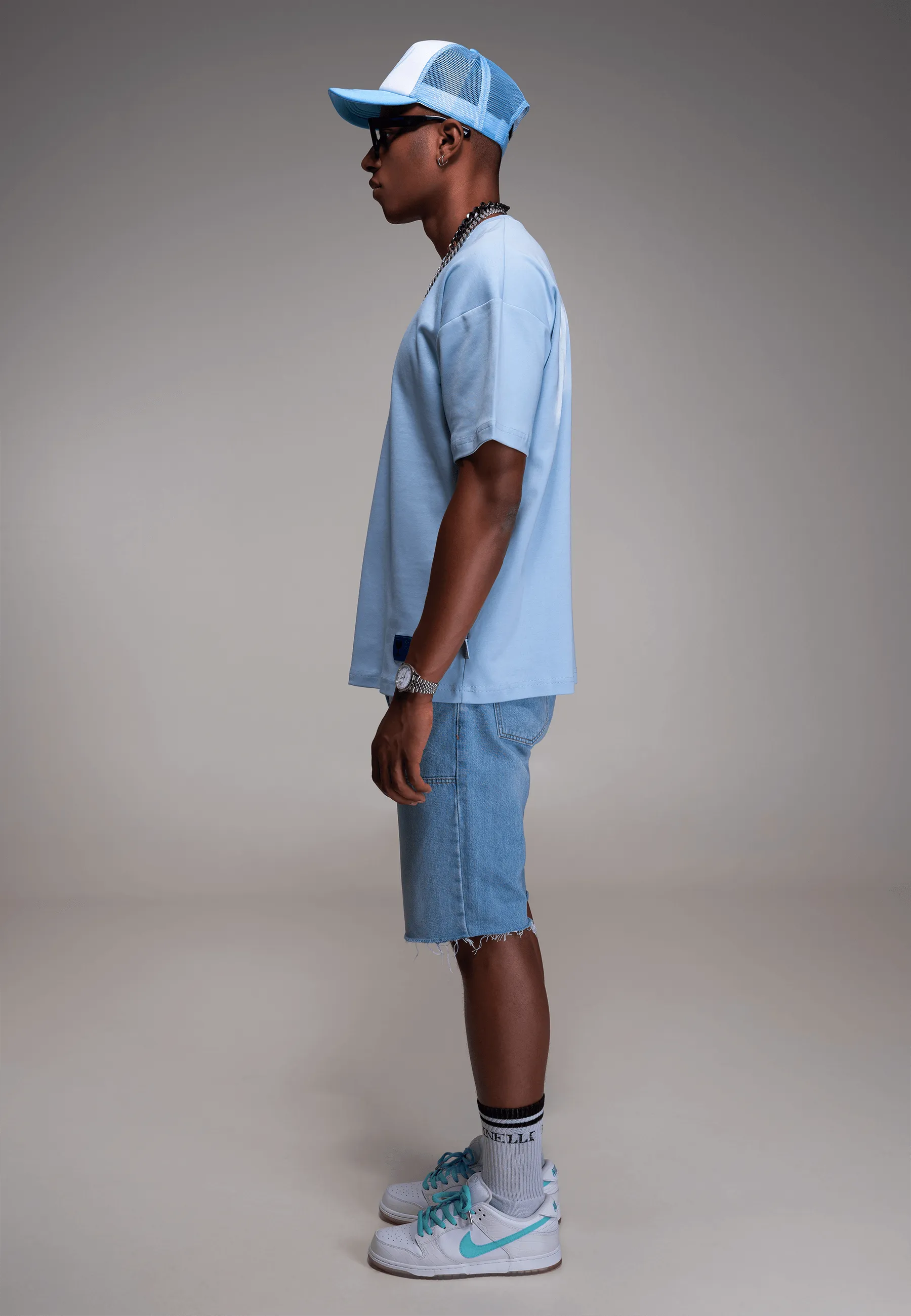 FINELLI Distorted Blue Logo T-Shirt