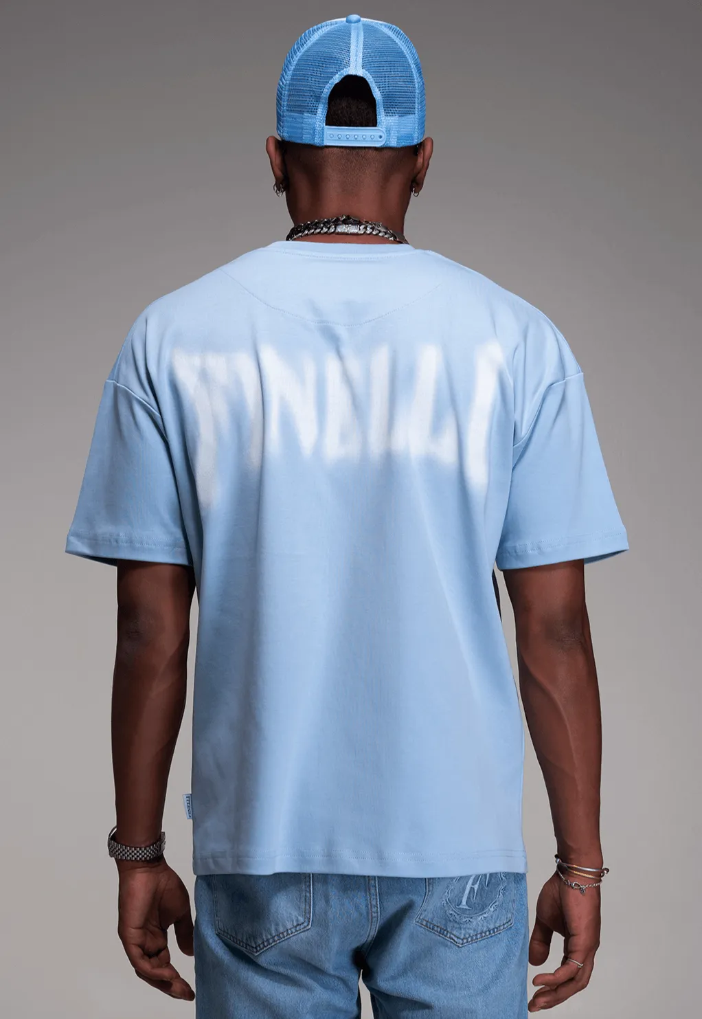 FINELLI Distorted Blue Logo T-Shirt