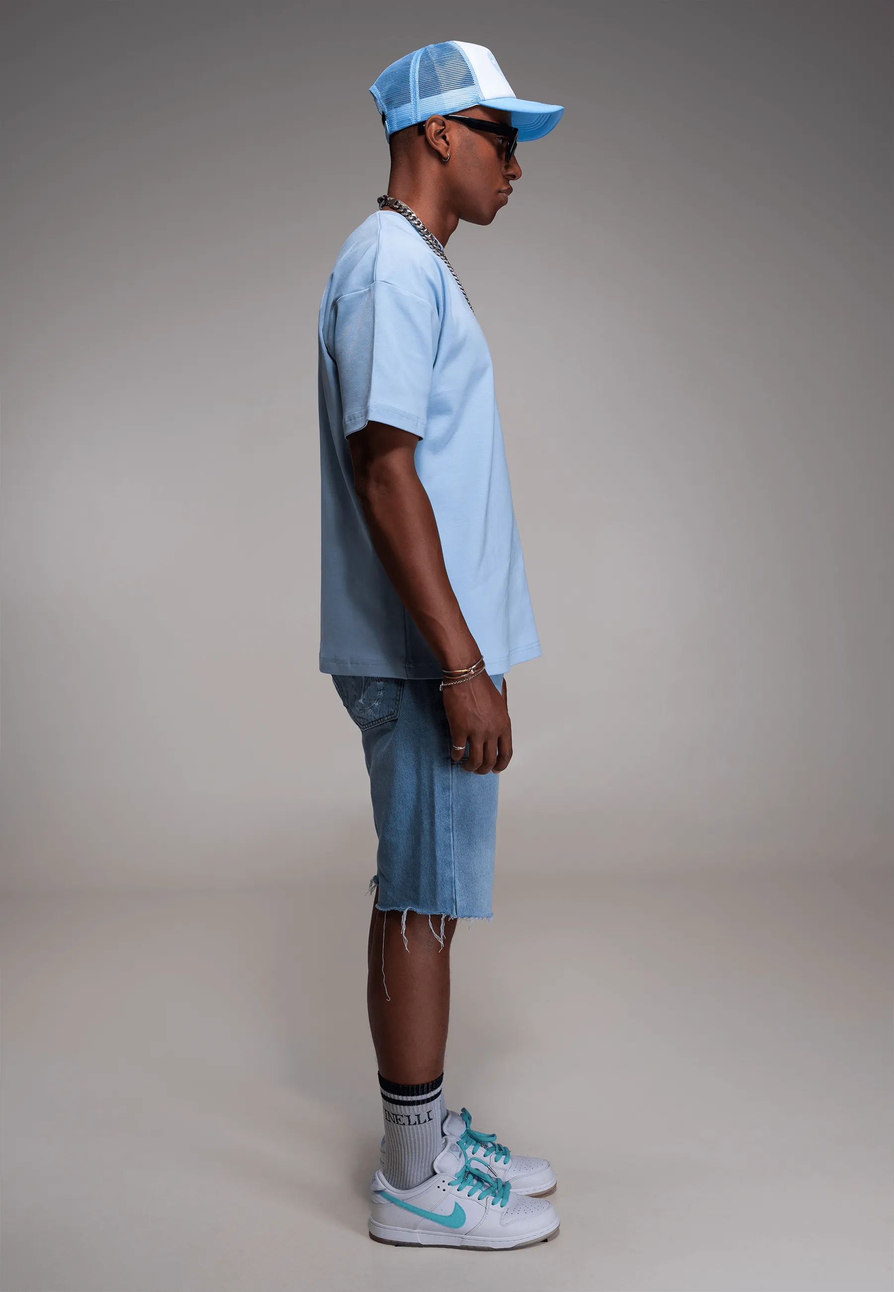 FINELLI Distorted Blue Logo T-Shirt