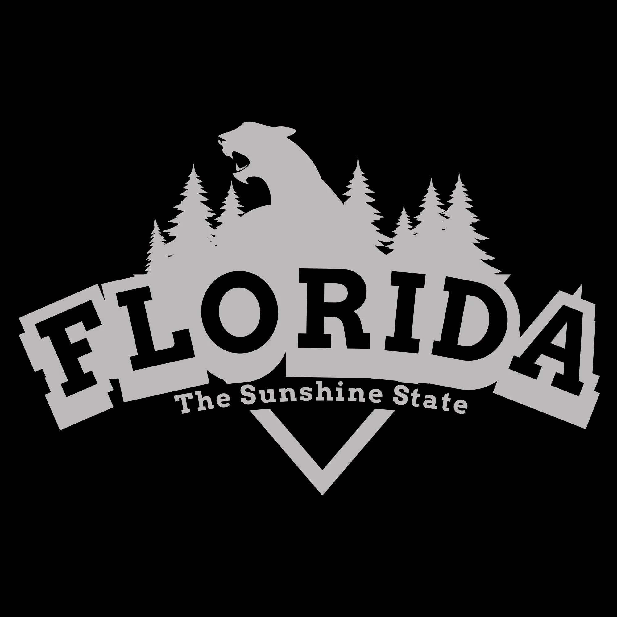 Florida Panther Arch T-Shirt - Black