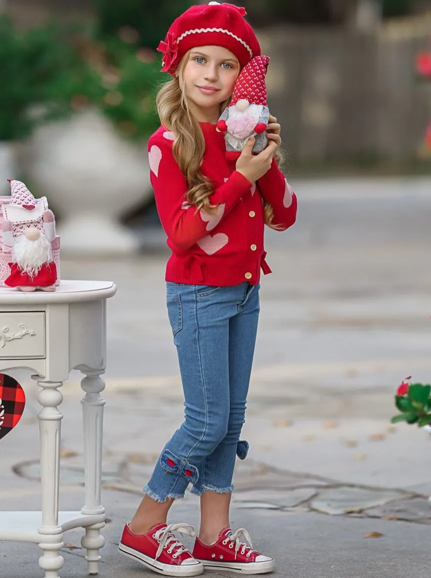 Forever In Love Cardigan and Jeans Set