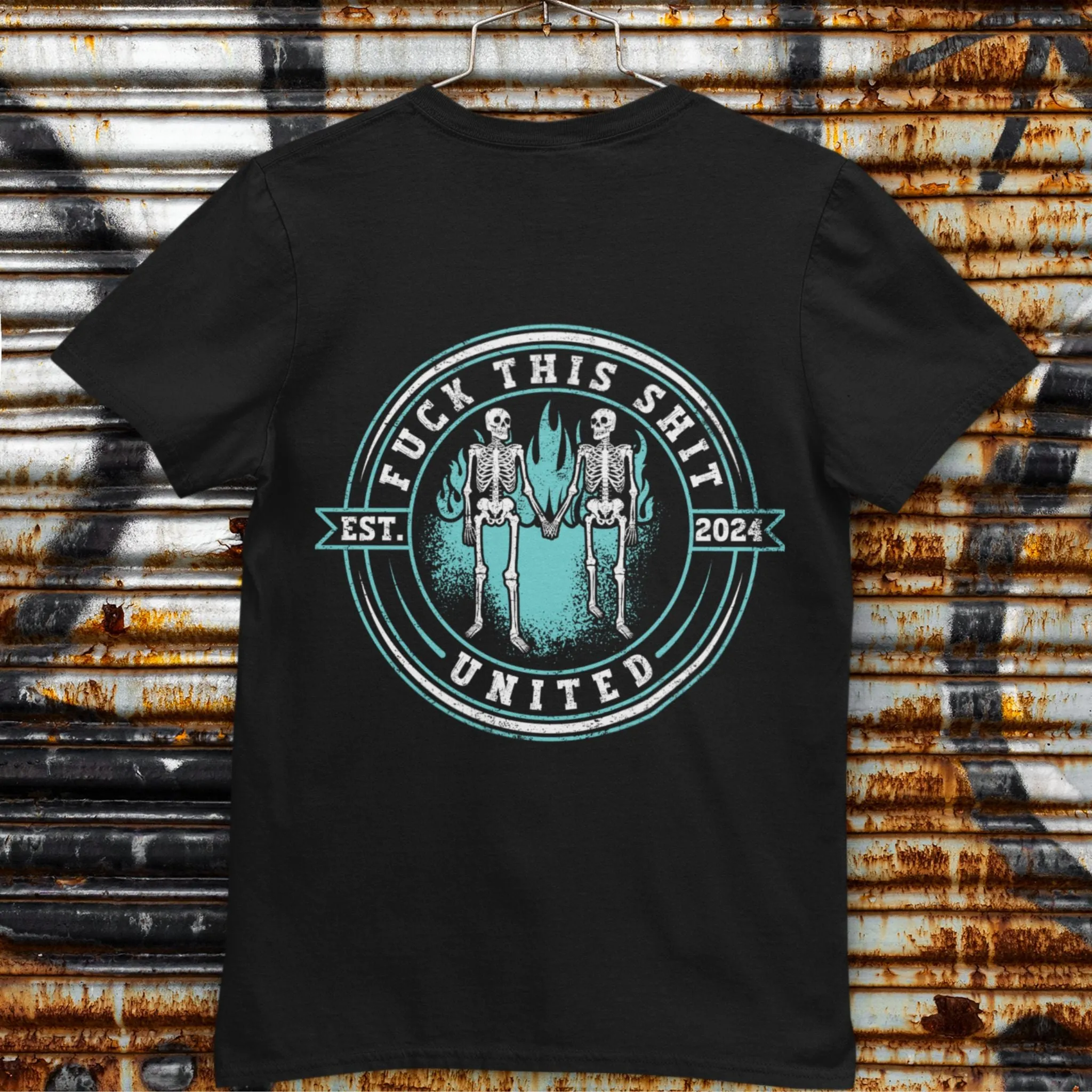FTS United Skeletons holding hands T-shirt