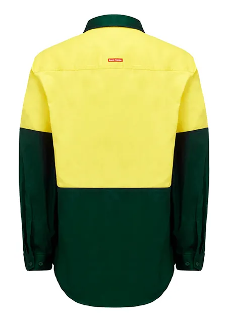 Hard Yakka Core Hi-Vis Long Sleeve Heavyweight Cotton Drill Shirt (Y04605)