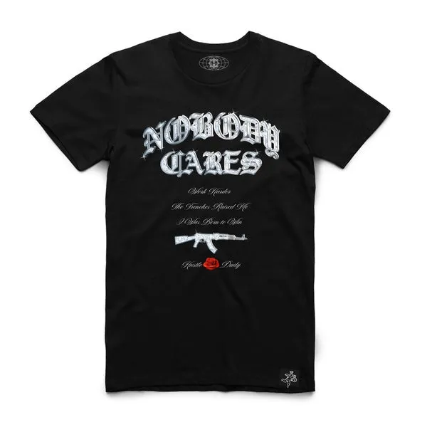 Hasta Muerte "Nobody Cares Script" Black Tee