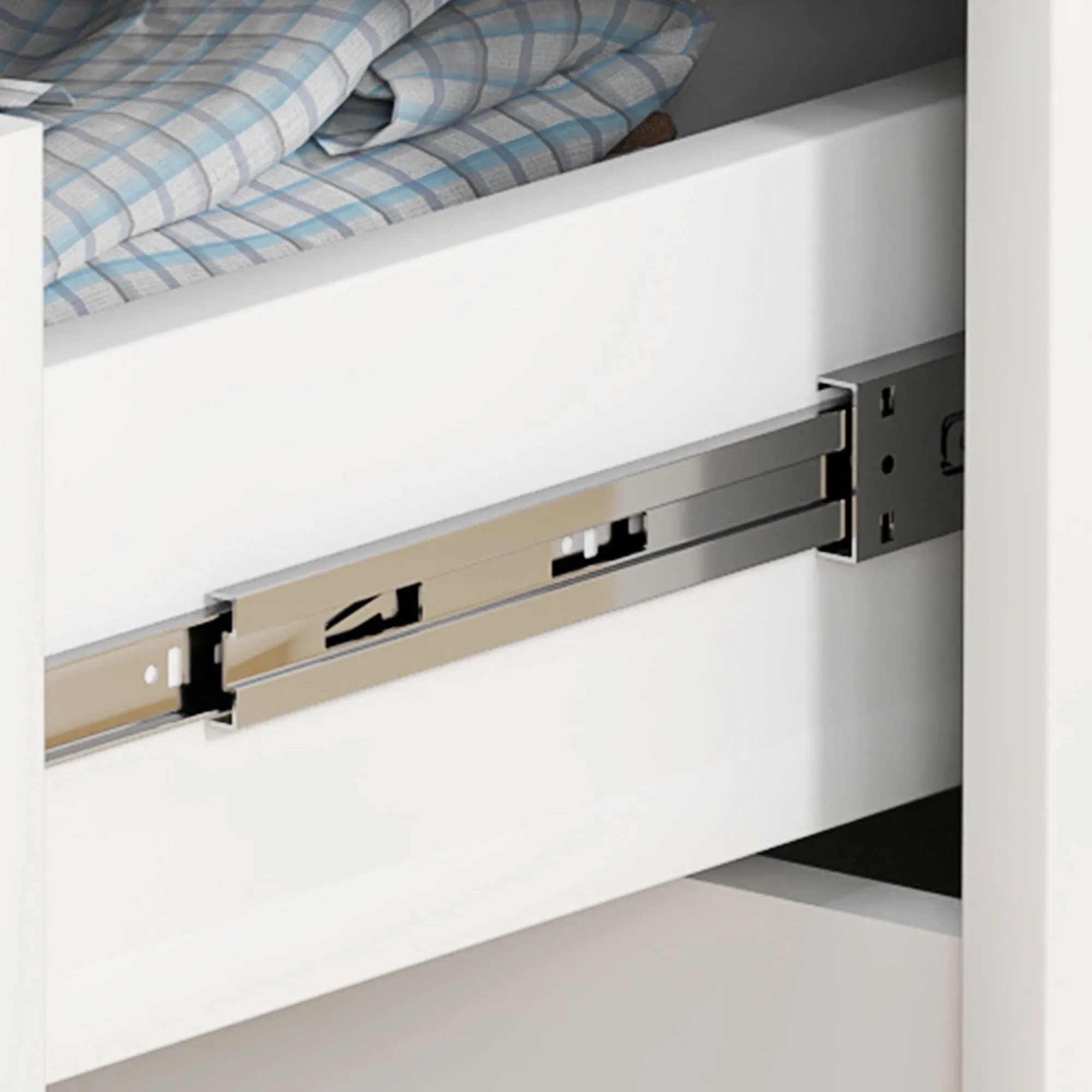 HOMCOM 4 Drawer Chest of Drawers for Bedroom, 60 x 40 x 85cm, White