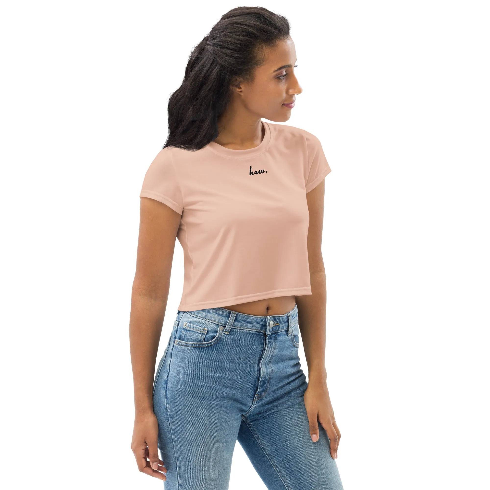 Humble Sportswear™ Blush Pink Crop T-Shirt