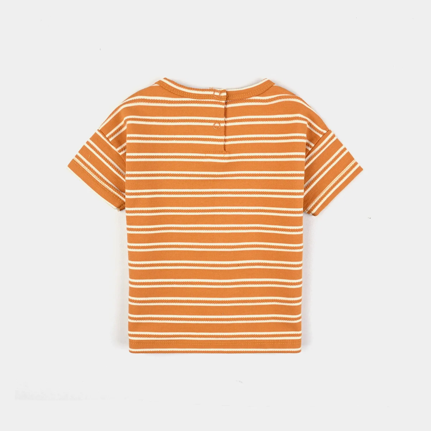 Infant Girls Jacquard T-Shirt FRIENDS AT SEA-BROWN