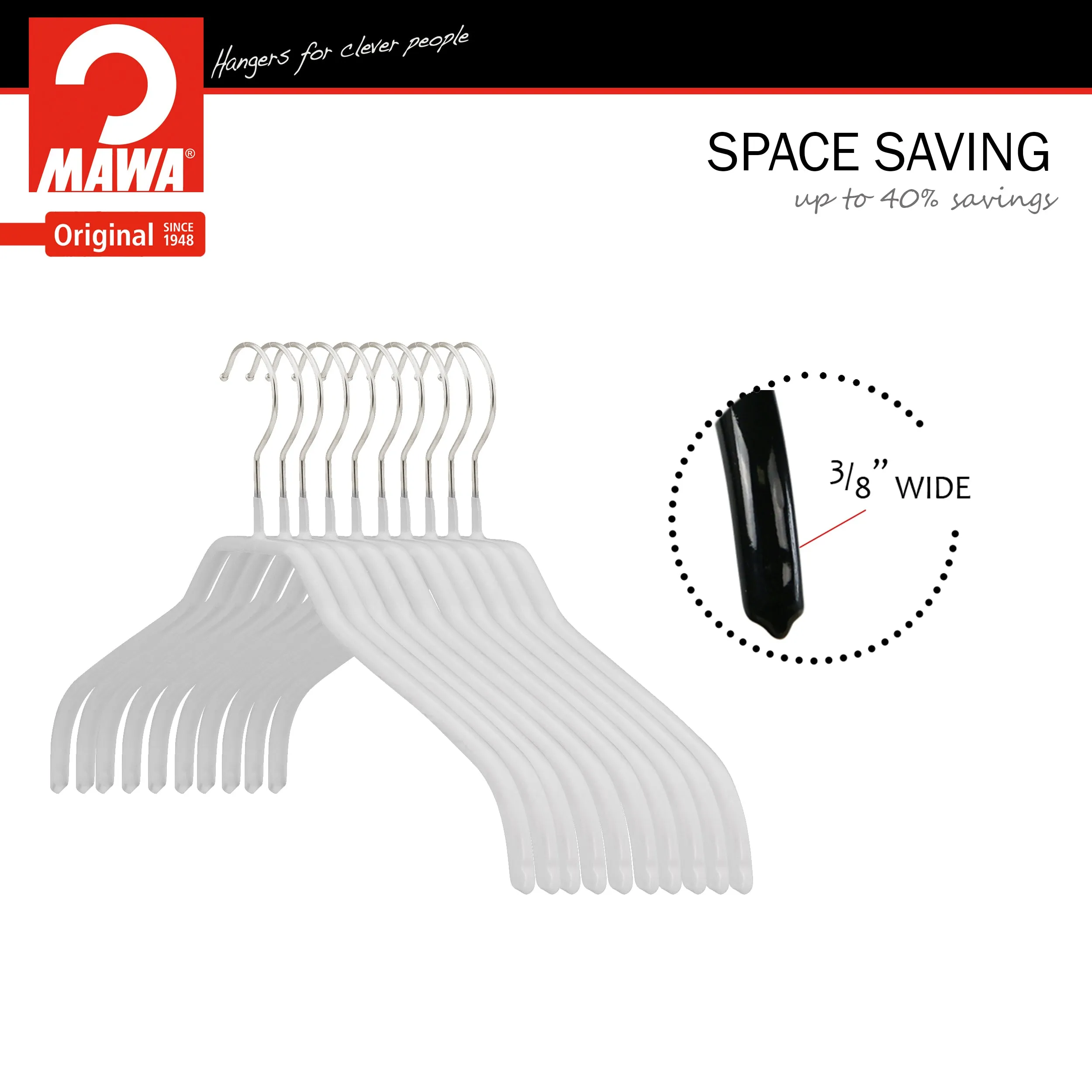 MAWA - Silhouette 45F Hanger Wide Version, White