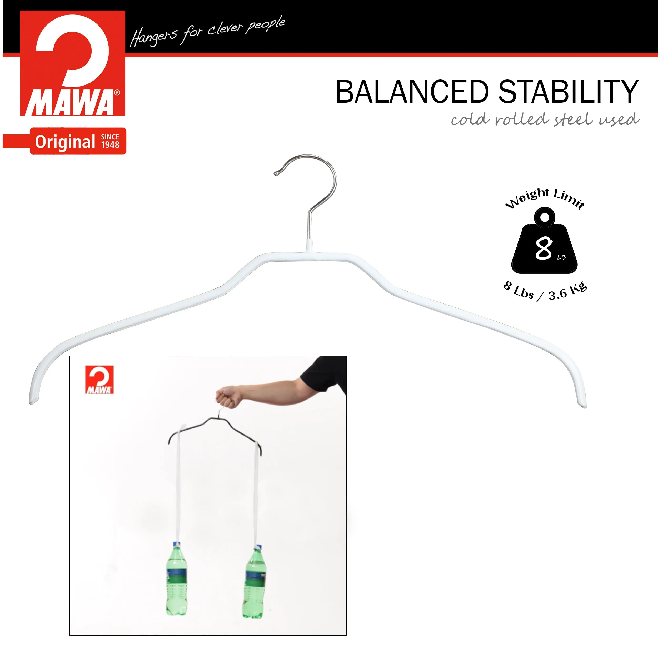 MAWA - Silhouette 45F Hanger Wide Version, White
