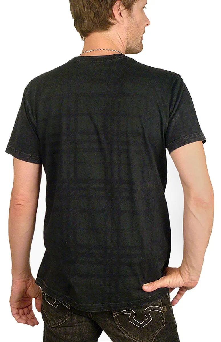 Men's DOCTRINE - "TARTAN" T-Shirt in Black