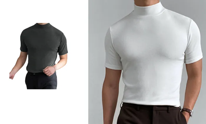 Men's Pure Color Short-Sleeved T-shirt
