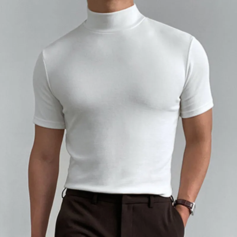 Men's Pure Color Short-Sleeved T-shirt