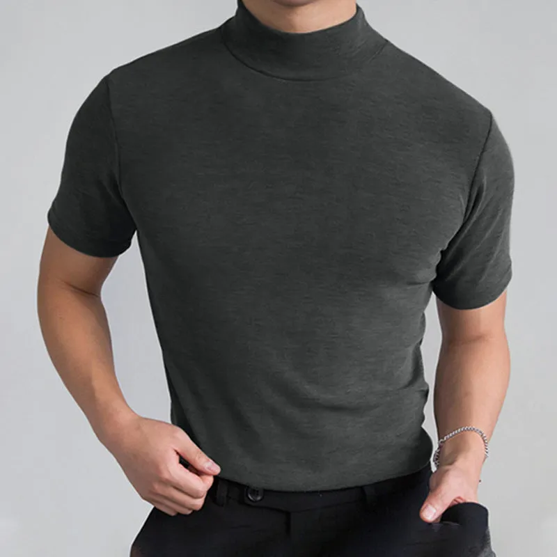 Men's Pure Color Short-Sleeved T-shirt