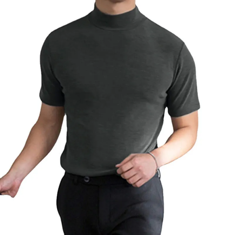 Men's Pure Color Short-Sleeved T-shirt