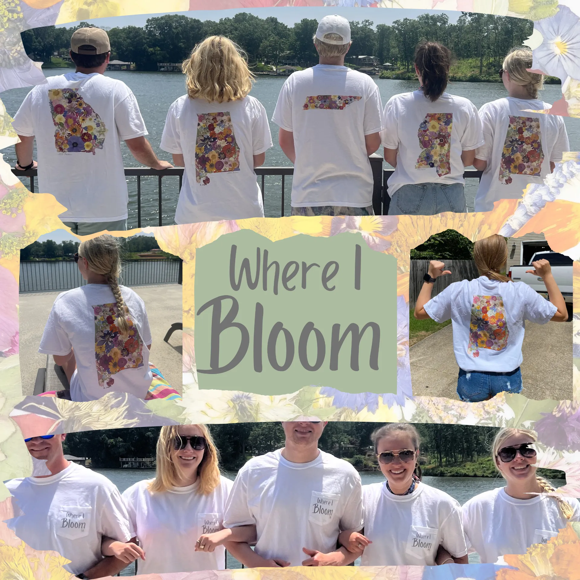 Mississippi Themed Comfort Colors Tshirt - "Where I Bloom" Collection