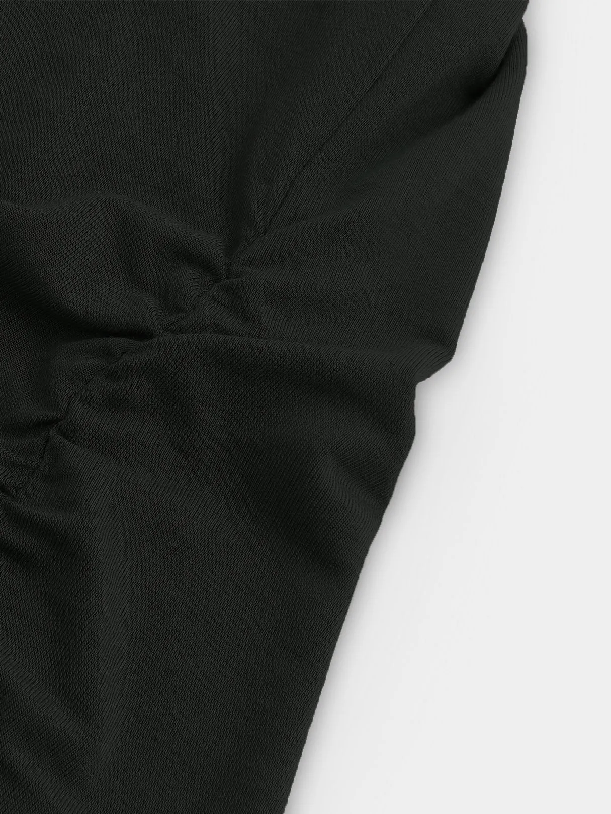 OEM ODM V-Neck Cold Shoulder Plain Hollow Cut Out Pleated Short Sleeve T-Shirts