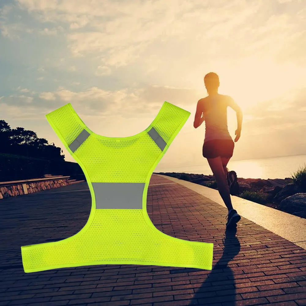 Outdoor Sports Running Reflective Vest Adjustable Lightweight Safety Gear for Women Men Jogging Cycling Walking