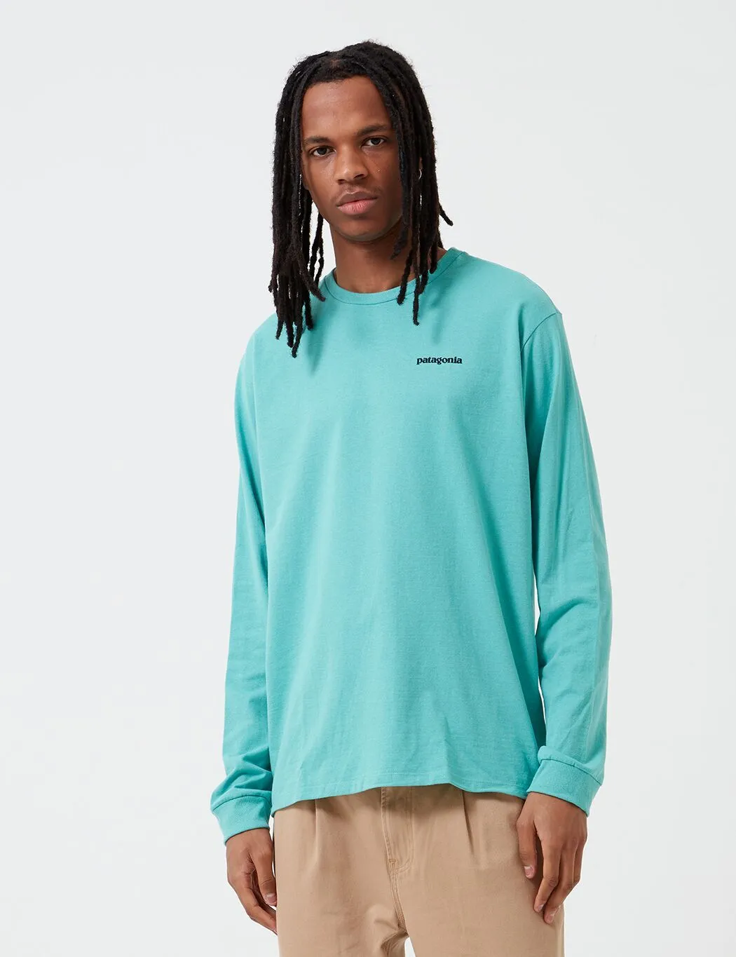 Patagonia P-6 Logo Responsibili-Tee Long Sleeve T-Shirt - Light Beryl Green