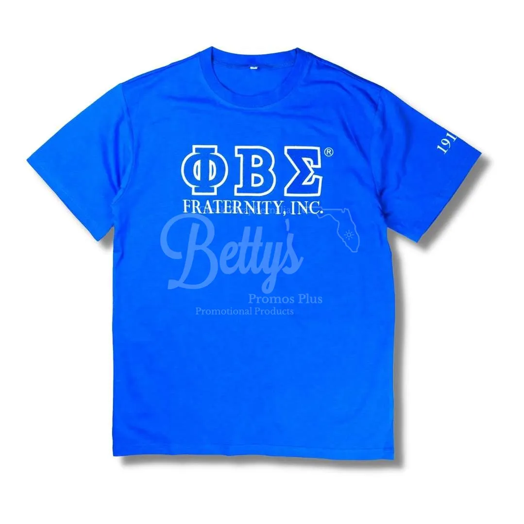 Phi Beta Sigma ΦΒΣ Luxury Embroidered T-Shirt with 1914 Sleeve
