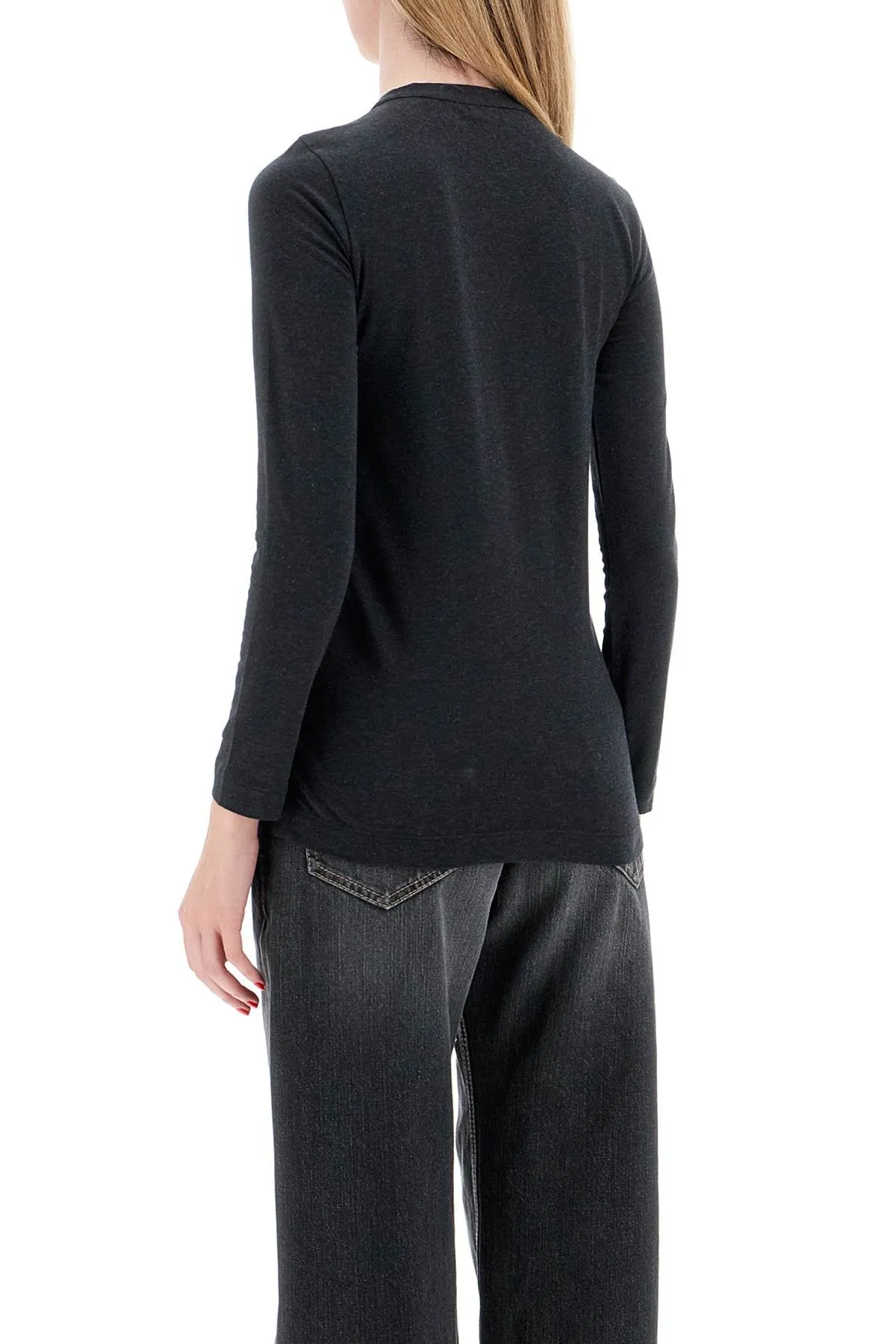 "long-sleeved shiny tab