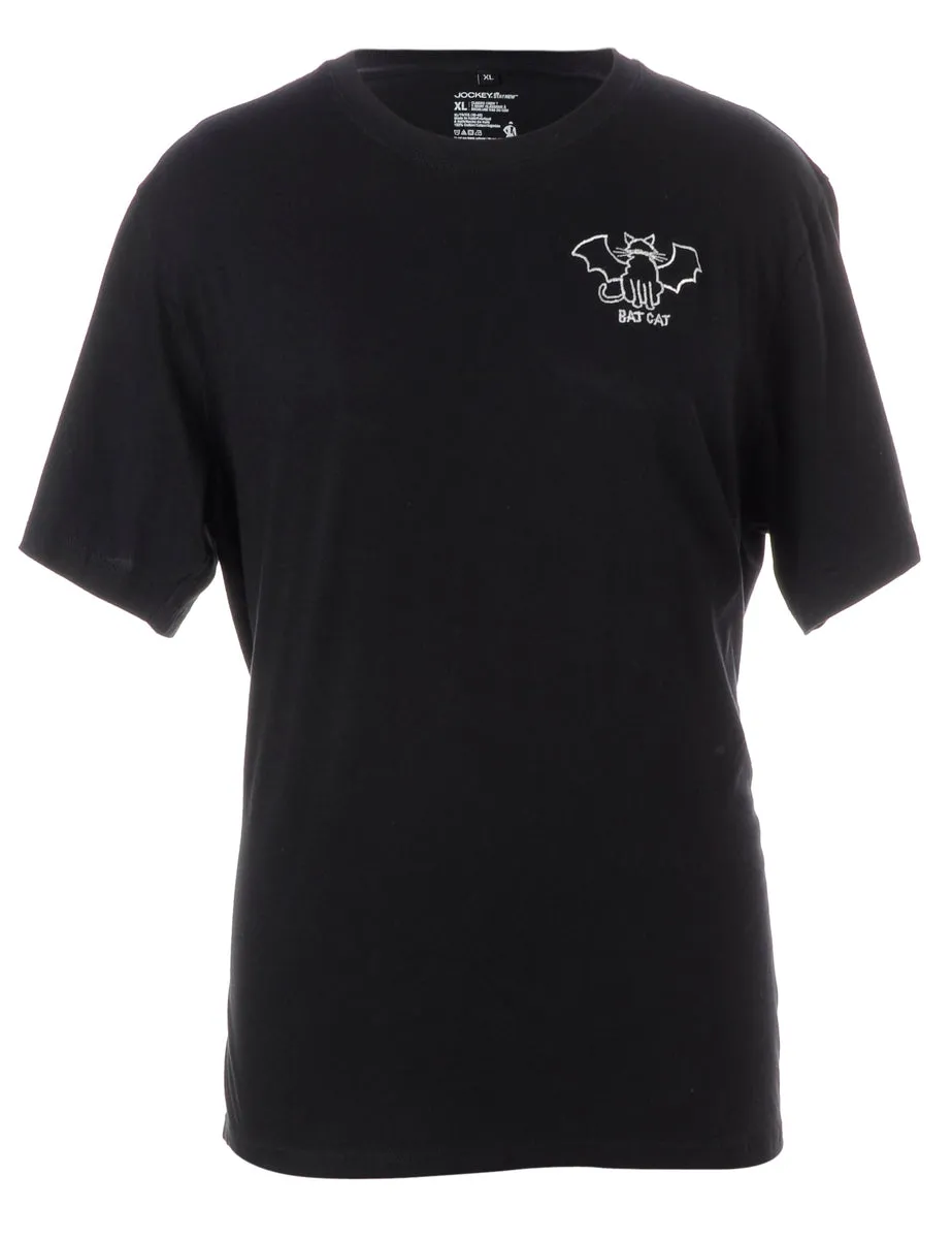 Reclaimed Embroidered Bat Cat T-shirt