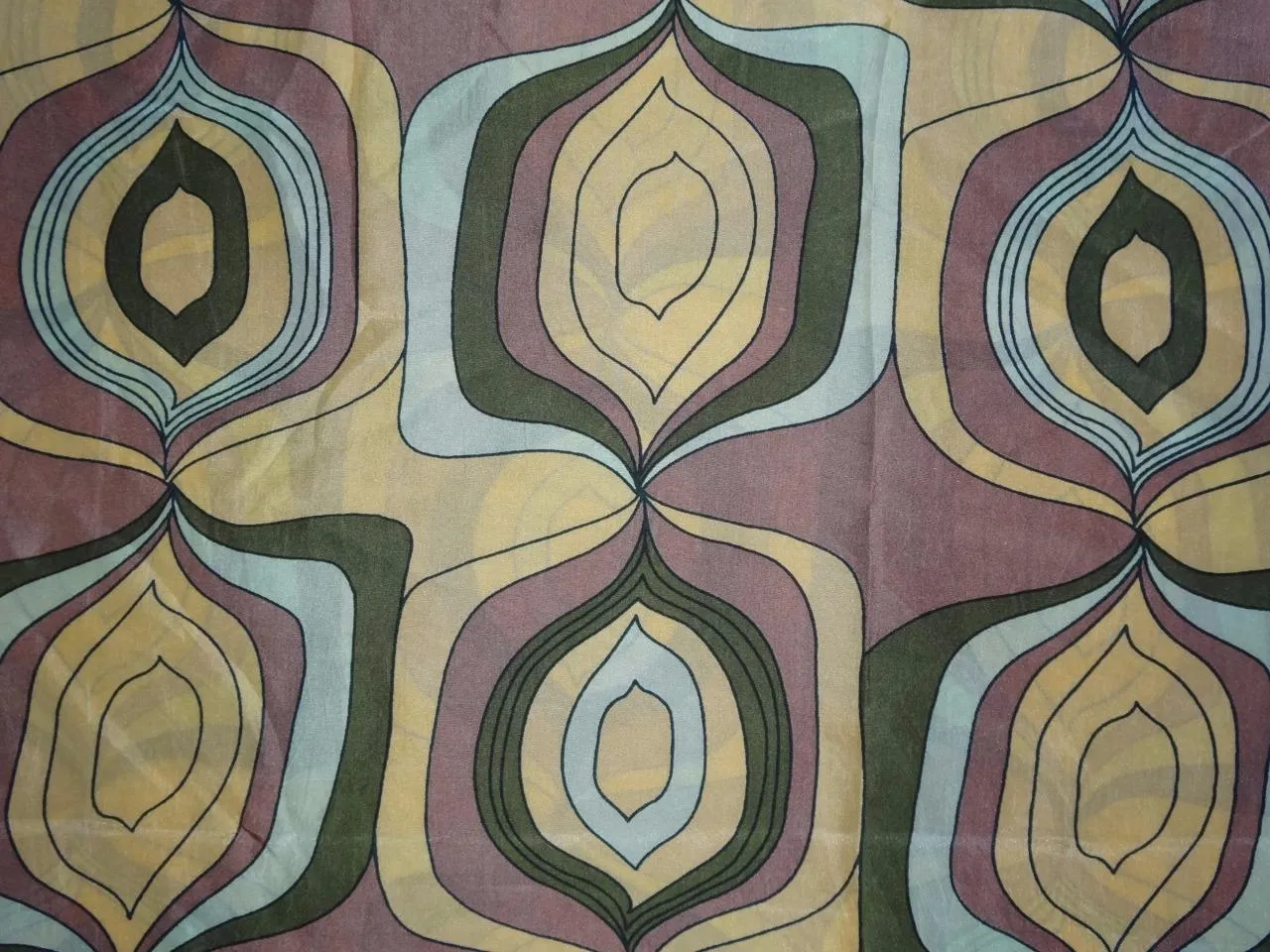 RICH PRINTED DESIGN HABOTAI SILK FABRIC 44&quot;INCHES [6196]