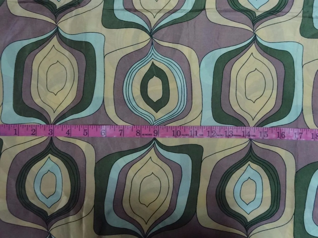 RICH PRINTED DESIGN HABOTAI SILK FABRIC 44&quot;INCHES [6196]