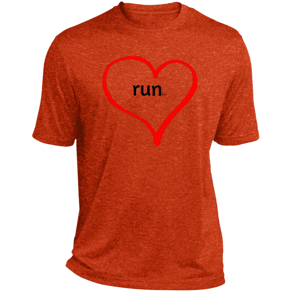 Run Heart - Heather Performance Tee