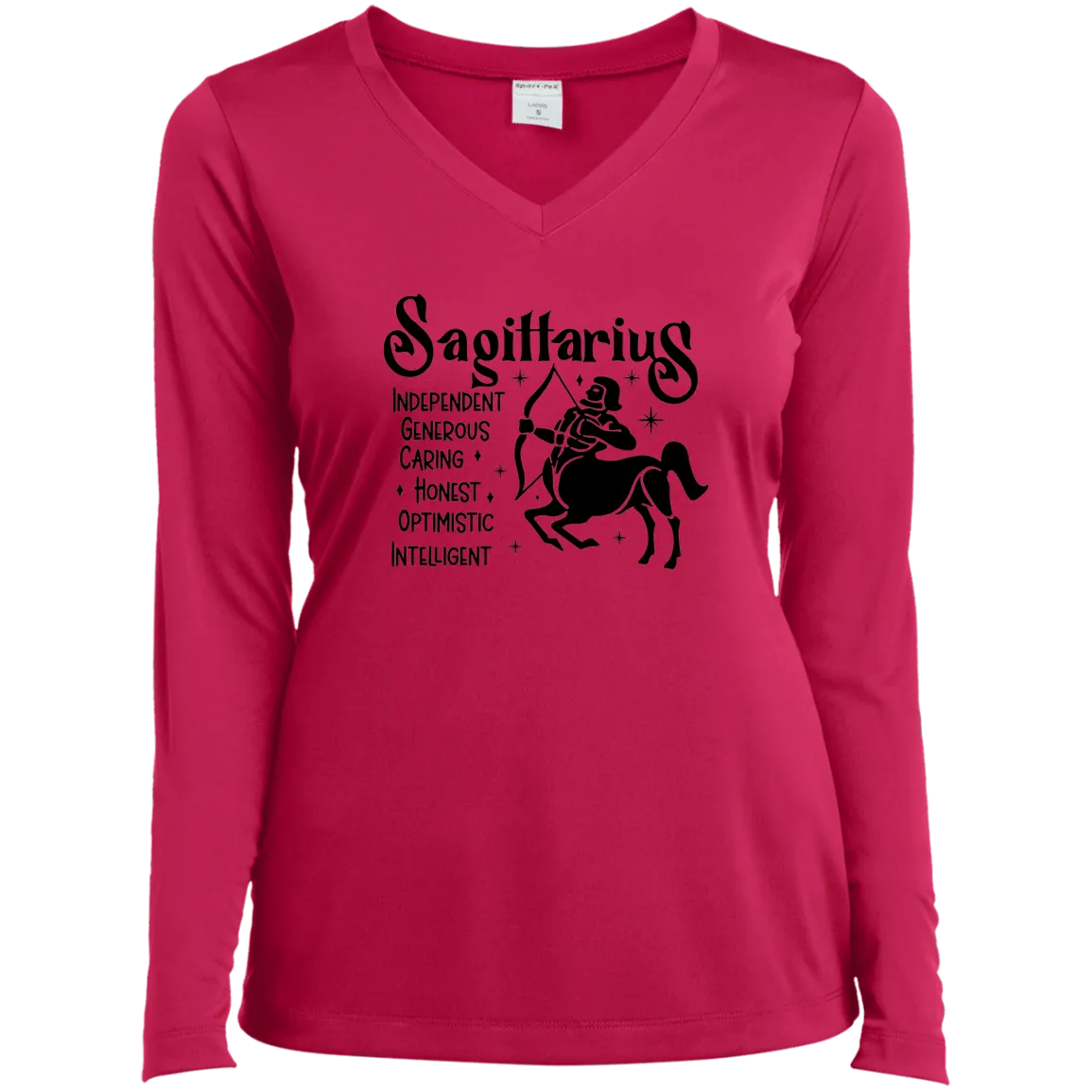 Sagittarius Ladies’ Long Sleeve Performance V-Neck Tee