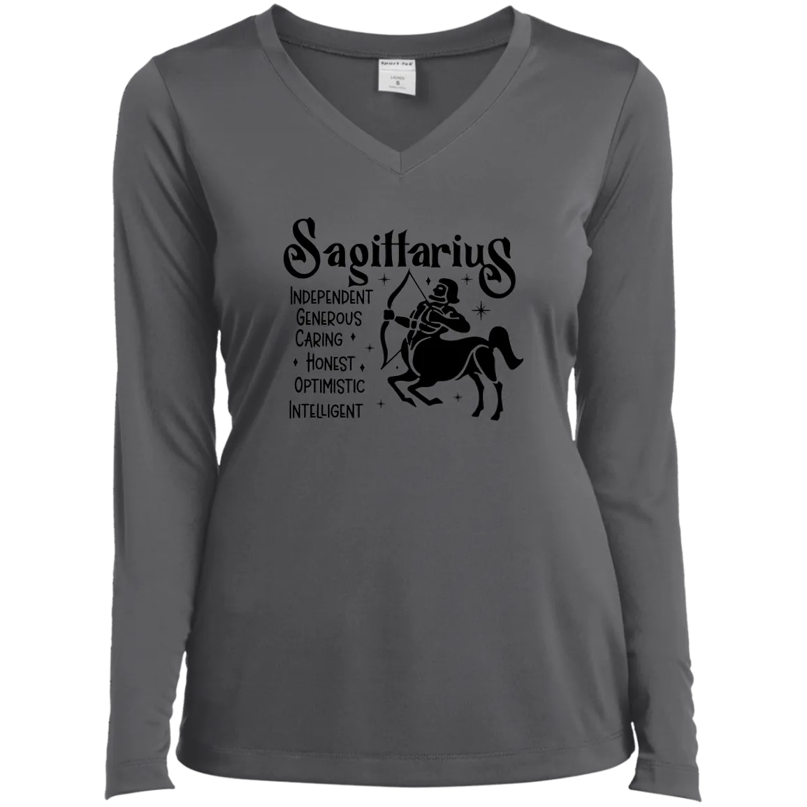 Sagittarius Ladies’ Long Sleeve Performance V-Neck Tee