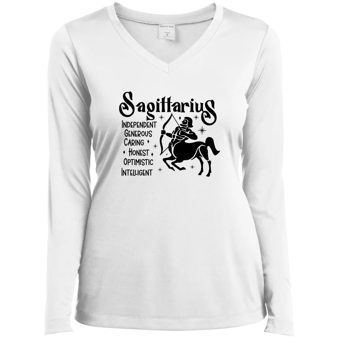 Sagittarius Ladies’ Long Sleeve Performance V-Neck Tee