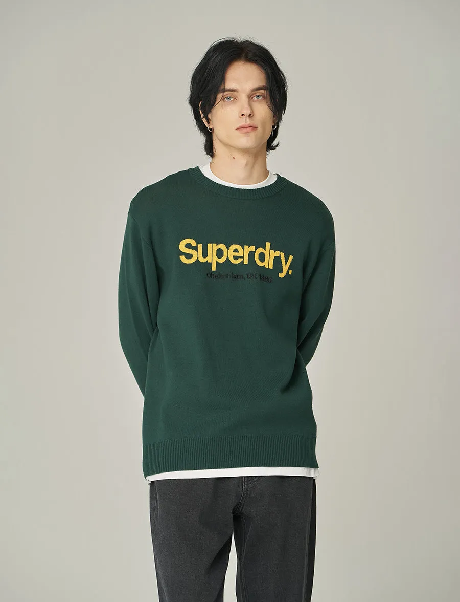 Semi-Over Fit Core Big Logo Long Sleeve - Black